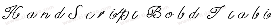 HandScript Bold Italic字体转换